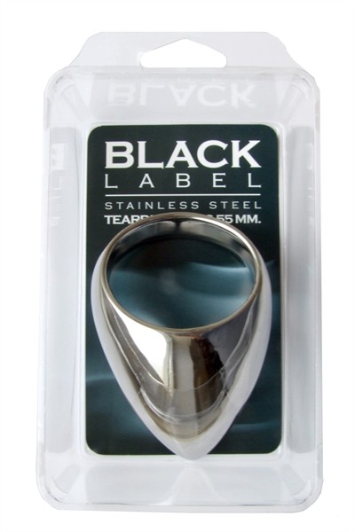 Black Label Stainless Steel Teardrop Cock Ring: Edelstahl-Penisring - vergleichen und günstig kaufen